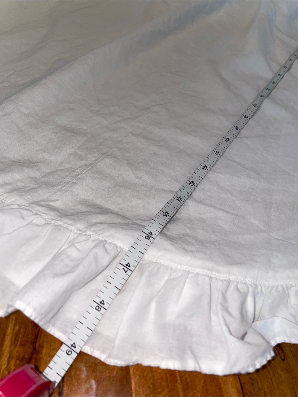 Laura Ashley White Cotton Nightgown with Light Blue Embroidery Sz Medium - Picture 6 of 13
